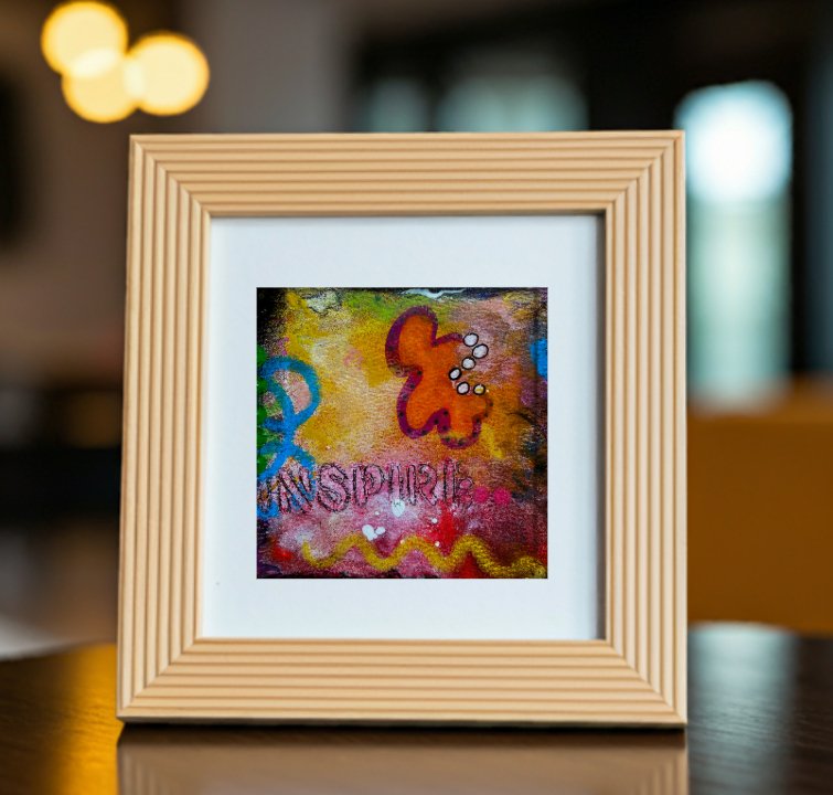 Original abstract painting on paper