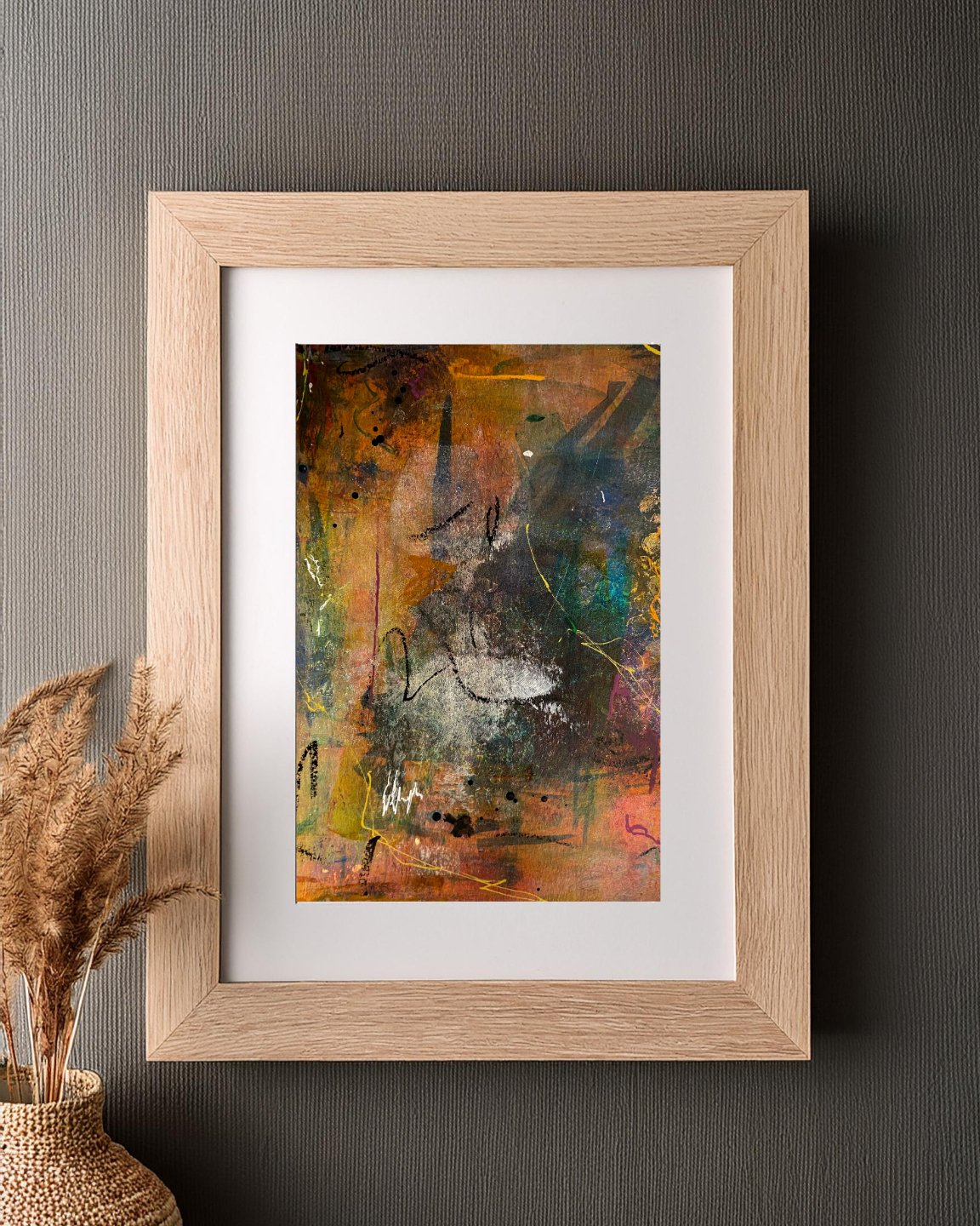 Abstract painting in neutral colors