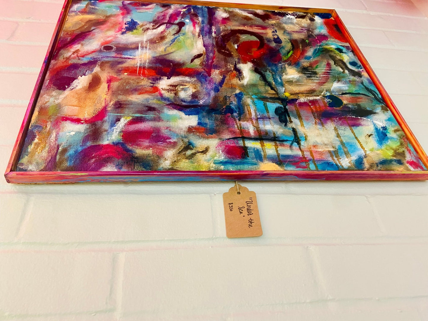 Colorful Abstract Canvas Painting - Funky Wolf