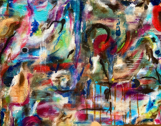 Abstract painting on canvas