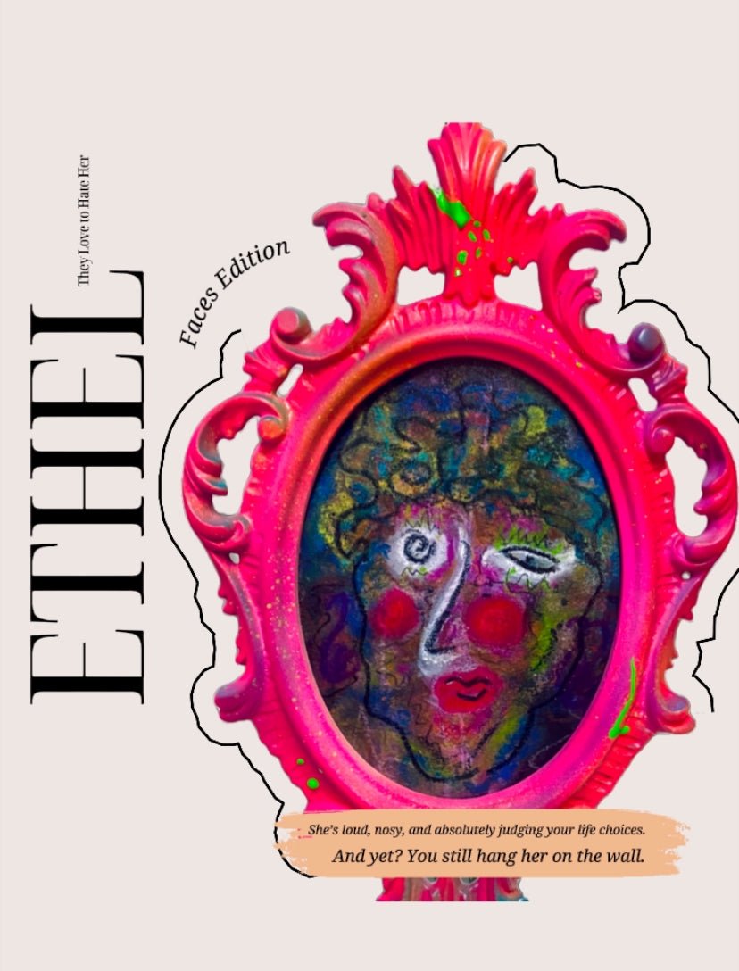 Abstract Face Collection Art - Funky Wolf