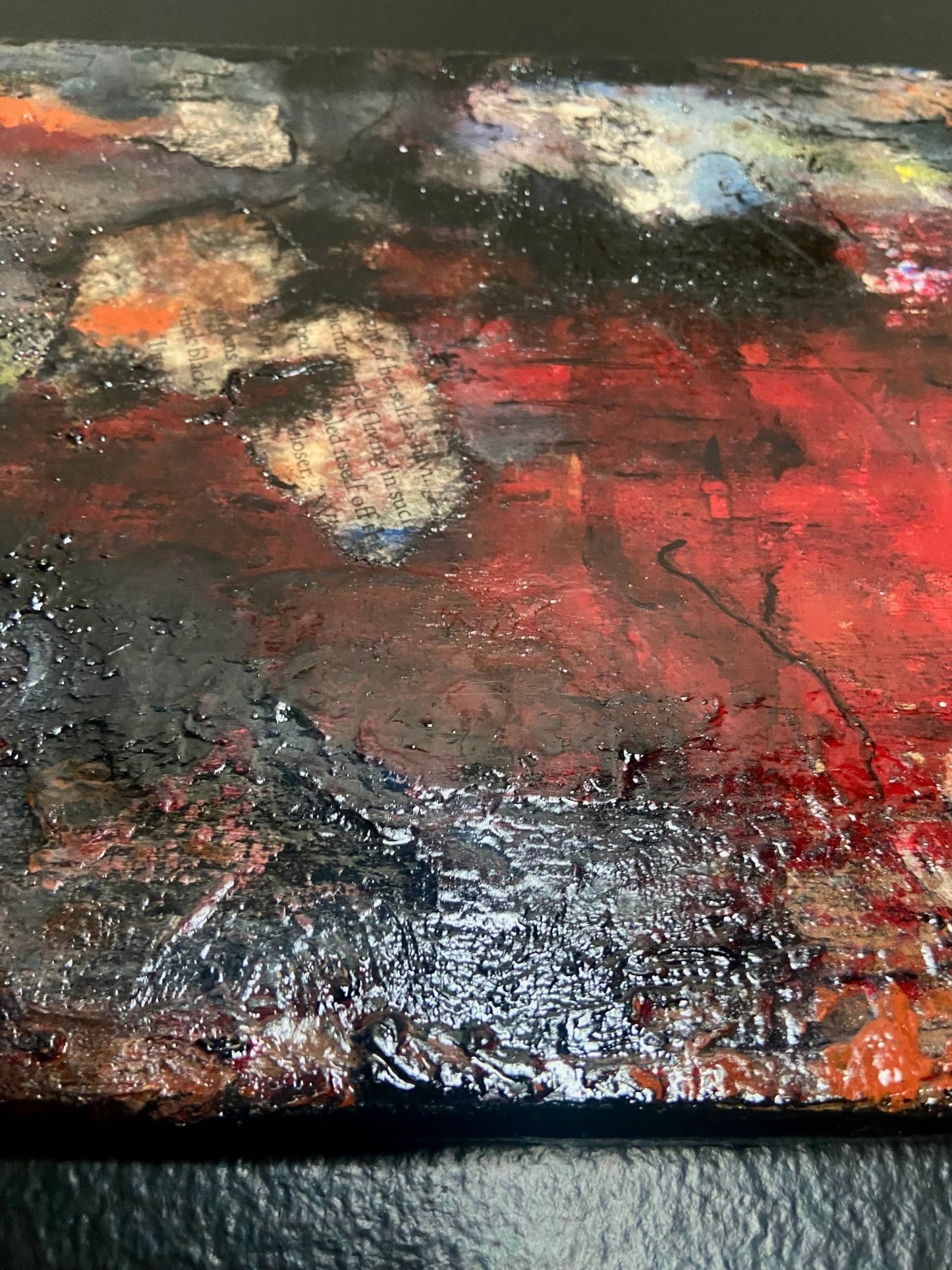 Dark Abstract Painting on Canvas - Funky Wolf