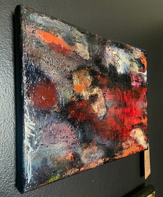 Dark Abstract Painting on Canvas - Funky Wolf