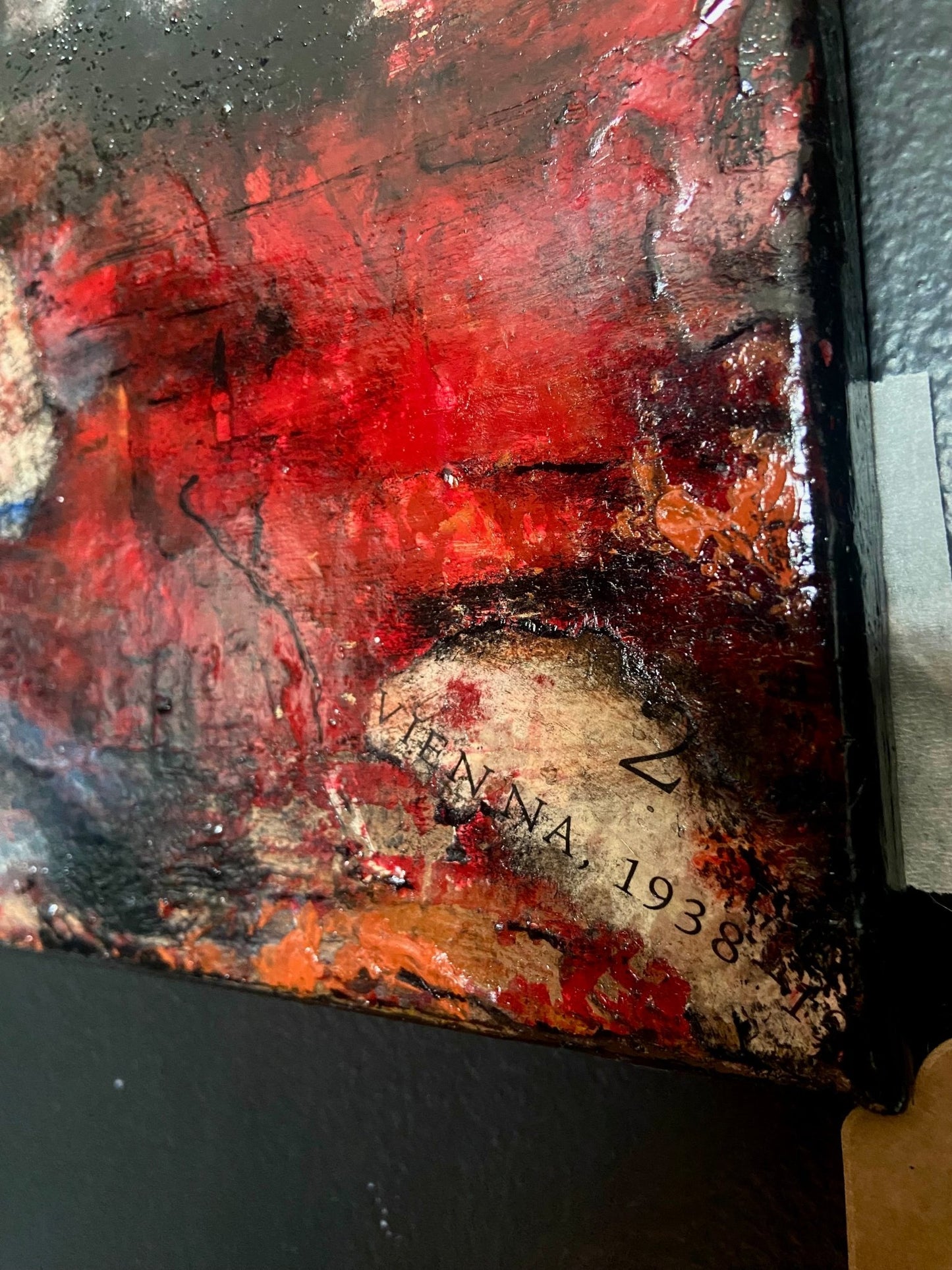 Dark Abstract Painting on Canvas - Funky Wolf