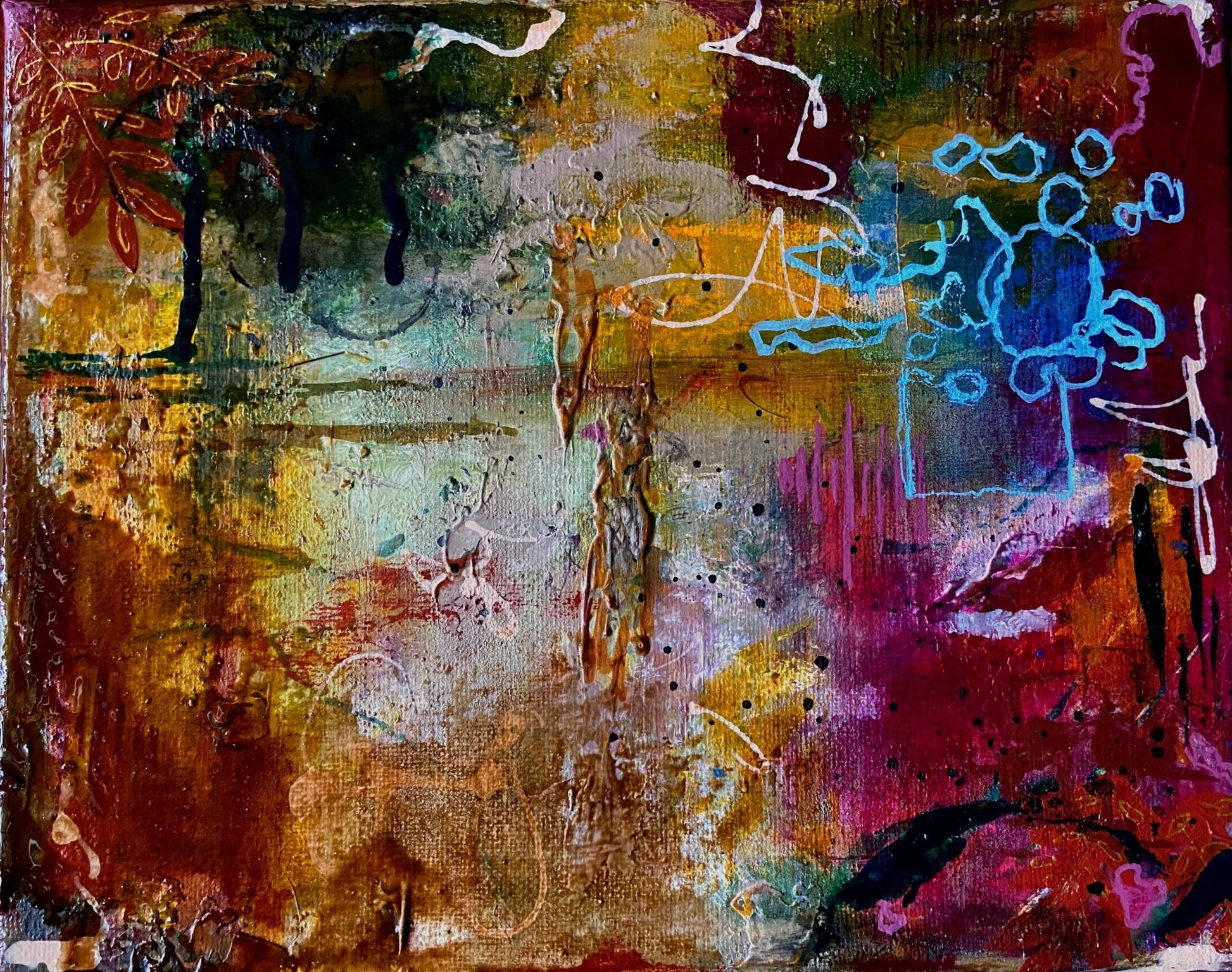 Textured art on canvas