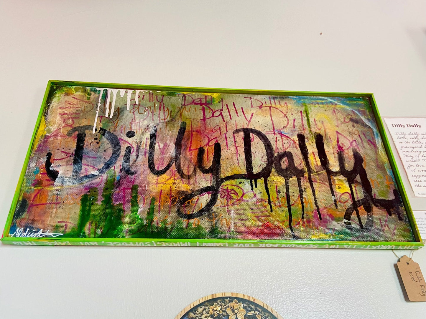 Painting on Wood Panel - Funky Wolf