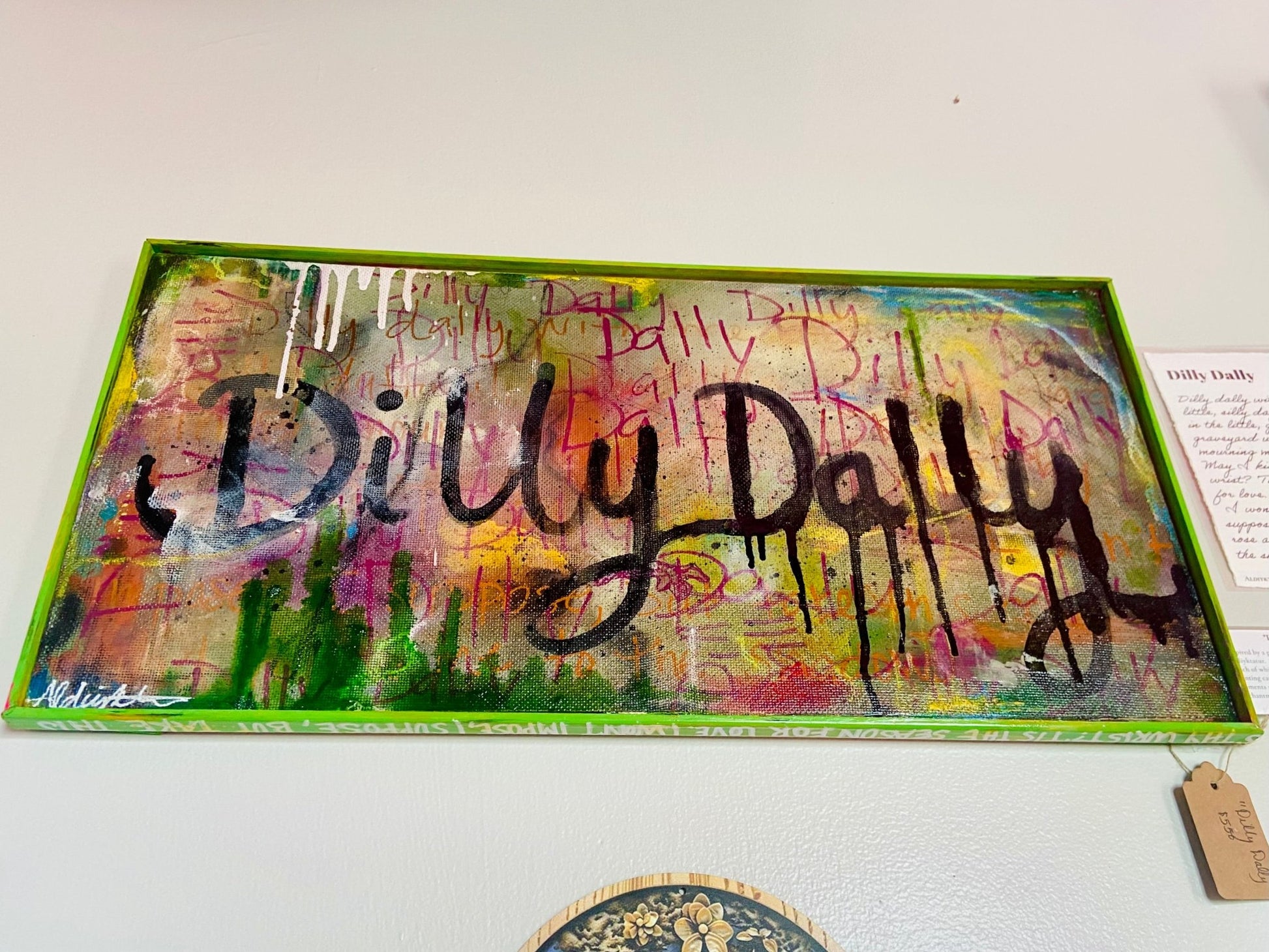 Painting on Wood Panel - Funky Wolf