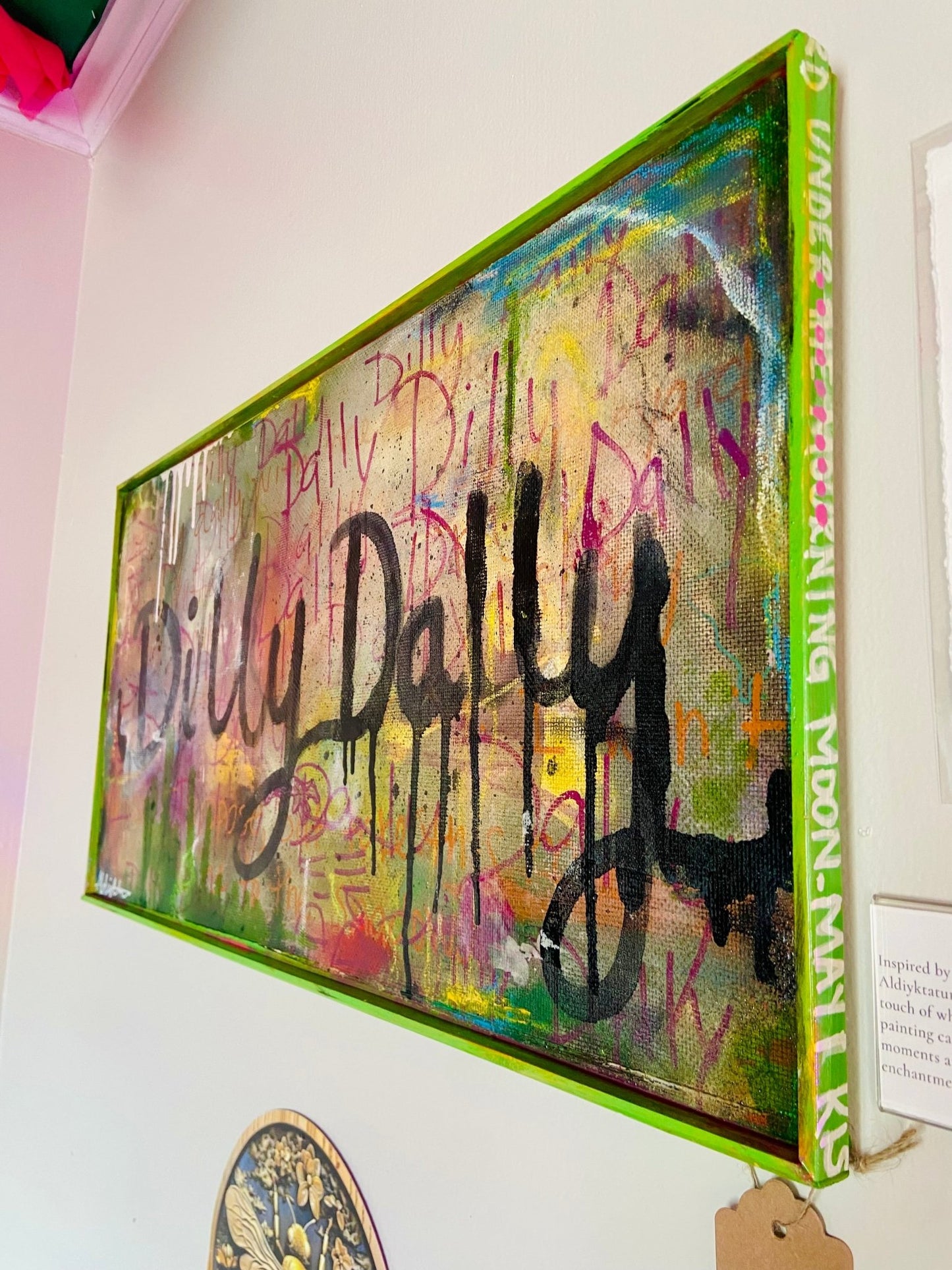 Painting on Wood Panel - Funky Wolf