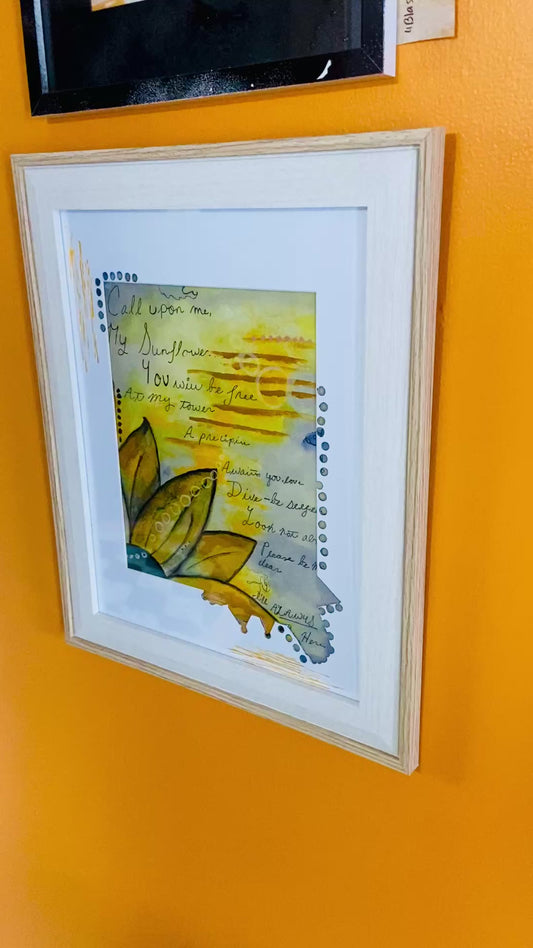 “I’ll Always Be Here” | Flower Painting with Written Poem