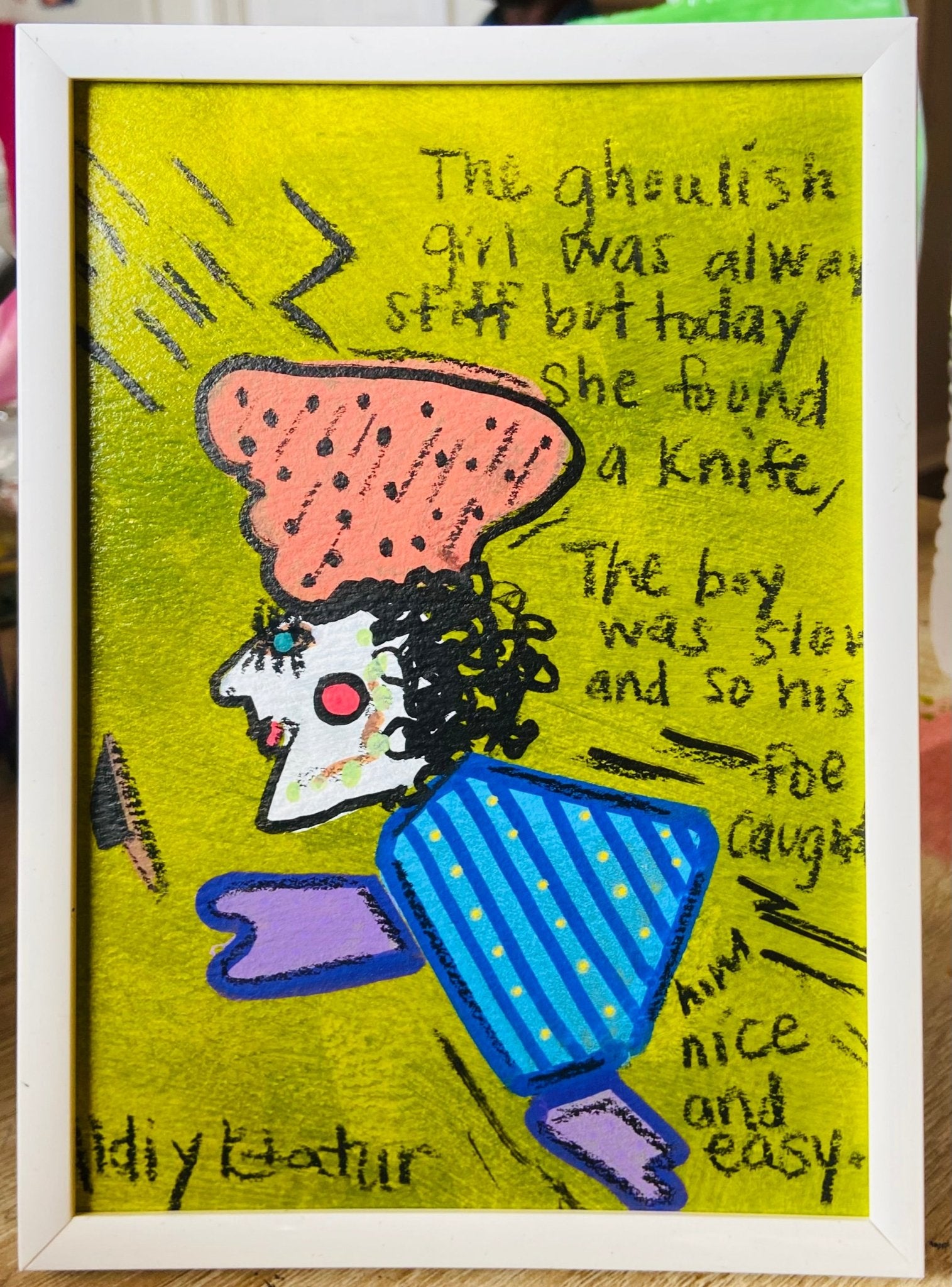 Small Visual Story on Paper - Funky Wolf